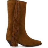 Sacha - Cowboylaarzen - Cognac - Suède - Franjes