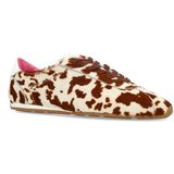 Sacha - Cow Sneakers - Bruin - Leer - Inclusief Roze en Bruine Veters
