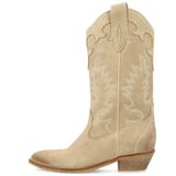 Sacha - Cowboylaarzen - Beige - Suède - Met Sierstiksels