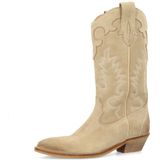 Sacha - Cowboylaarzen - Beige - Suède - Met Sierstiksels