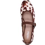 Sacha - Ballerina's - Bruin - Cow Print - Dames