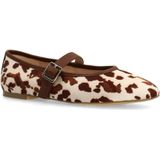Sacha - Ballerina's - Bruin - Cow Print - Dames