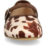 Sacha - Ballerina's - Bruin - Cow Print - Dames