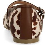 Sacha - Ballerina's - Bruin - Cow Print - Dames
