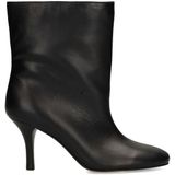 Sacha - Enkellaarsjes - Zwart - Leren - Met Hak