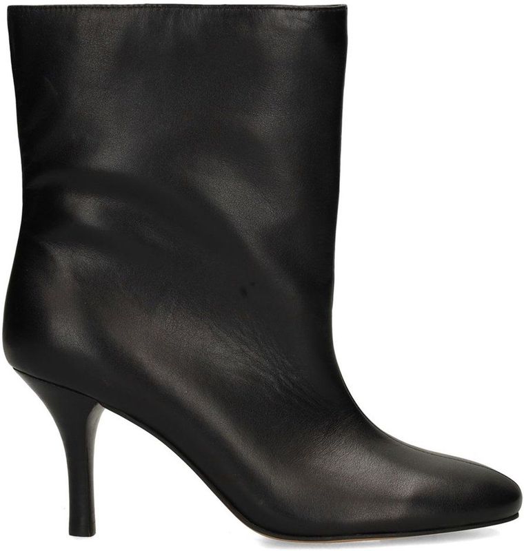 Sacha - Enkellaarsjes - Zwart - Leren - Met Hak