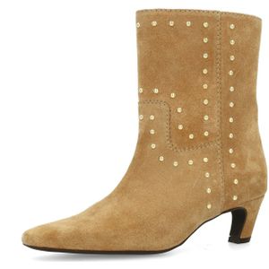 SACHA - Enkellaarsjes - Cappuccino - Suède - Middelhoge Hak