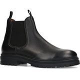 Manfield - Heren - Zwarte leren chelsea boots
