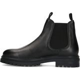 Manfield - Heren - Zwarte leren chelsea boots