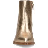 Manfield - Dames - Gouden Leren Enkellaarsjes - Goudkleurig - Leren
