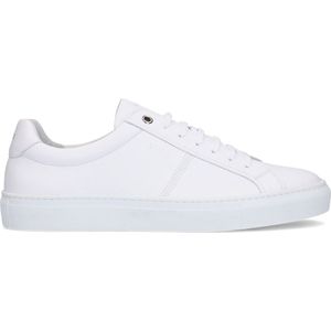 Van Lier - Heren - Witte Sneakers - Leer - Vetersluiting - Zool 1,5 cm