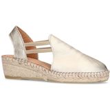 Manfield - Dames - Gouden metallic leren sleehakken