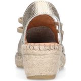 Manfield - Dames - Gouden metallic leren sleehakken