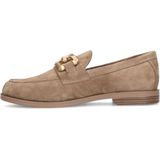 Manfield - Loafers - Beige - Suède - Kettingdetail