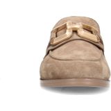 Manfield - Loafers - Beige - Suède - Kettingdetail