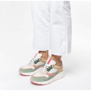 Manfield - Dad-sneakers - Veelkleurig - Leer - Pastel Details