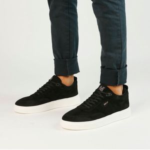 Manfield Suède Sneakers Zwart