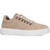 Manfield - Heren - Beige nubuck sneakers