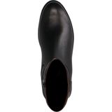 No Stress - Dames - Zwarte leren enkellaarsjes met hak