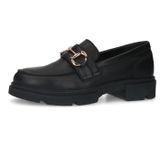 Manfield Leren Loafers Zwart
