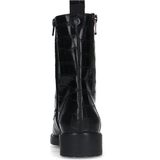 No Stress - Veterboots - Zwart - Leren - Crocoprint