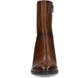 Manfield - Enkellaarsjes - Bruin - Leer - Hak 8 cm