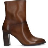 Manfield - Enkellaarsjes - Bruin - Leer - Hak 8 cm