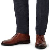 Van Lier - Heren - Cognac Leren Veterschoenen - Leer