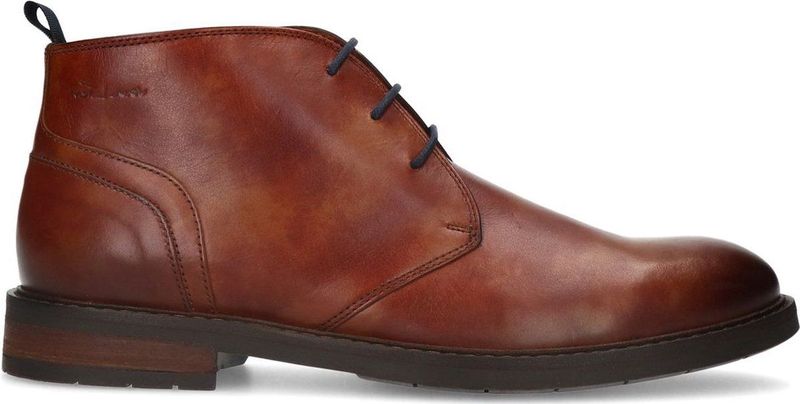 Van Lier - Heren - Cognac Leren Veterschoenen - Leer