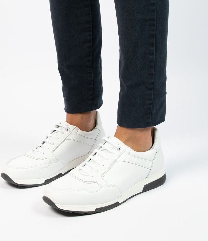 Van Lier - Heren - Witte leren sneakers