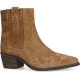 Beige suède cowboy laarzen