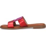 Manfield - Dames - Roze - Suède Sandalen - Gespsluiting - Hakhoogte 8 cm