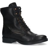 Manfield - Dames - Zwarte veterlaarsjes