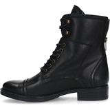 Manfield - Dames - Zwarte veterlaarsjes