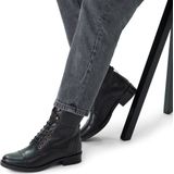 Manfield - Dames - Zwarte veterlaarsjes