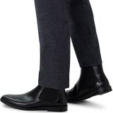 Manfield Leren Chelsea Boots Zwart