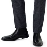 Manfield Leren Chelsea Boots Zwart