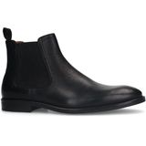 Manfield Leren Chelsea Boots Zwart