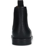 Manfield Leren Chelsea Boots Zwart