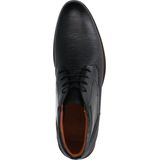 Manfield Leren Veterschoenen Zwart