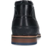 Manfield Leren Veterschoenen Zwart