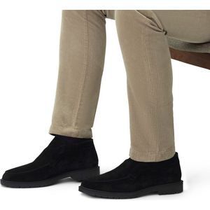 Manfield - Heren - Zwarte Suède Boots - Suède - Leer