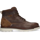 Manfield - Heren - Bruine leren veterboots