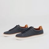No Stress - Heren - Donkerblauwe nubuck sneakers