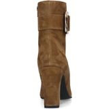 Manfield Suède Enkellaarzen Camel