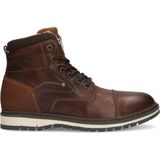 Manfield - Heren - Cognac leren veterboots