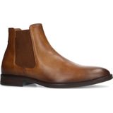 Manfield - Heren - Cognac leren chelsea boots