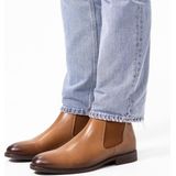 Manfield - Heren - Cognac leren chelsea boots