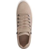 Manfield - Heren Sneakers - Licht Grijs - Nubuck - Witte Zool
