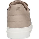 Manfield - Heren Sneakers - Licht Grijs - Nubuck - Witte Zool